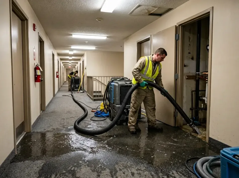 multi-unit-apartment-hallway-f-005 — frequently asked questions, Emergency Burst Pipe Water Extraction & Removal in Streator…